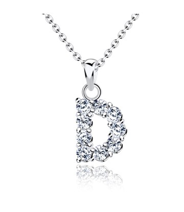 Necklace Silver D Shape SSLPE-D